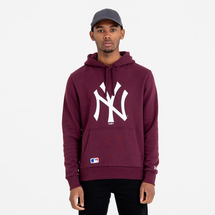 New York Yankees Team Logo Miesten Hupparit Viininpunainen - New Era Vaatteet Finland FI-803952